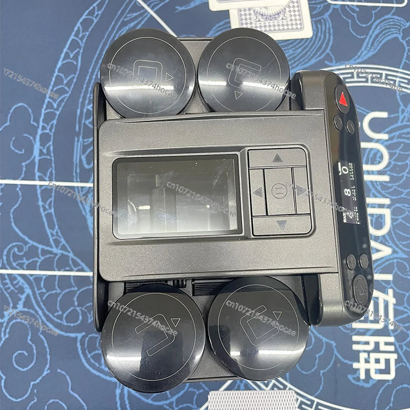 Automatic Cards Dealer, Rechargeable Cards Shuffler Shuffling Dealing Playing Cards Distribution Machine with 4 Bid Buttons