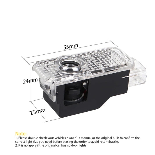 2PCS For 9PA MK1 955 957 92A MK2 958 LED Car Door Interior Projector Courtesy Warning Ghost Shadow Welcome Light Accessories