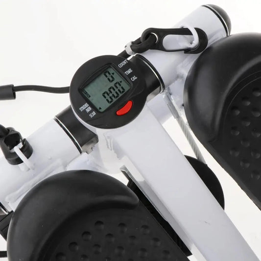 Portable Climber Stepper Mini Hydraulic Rope Drawing Stair Stepper with Resistance Bands Household Aerobic Fitness Equipment