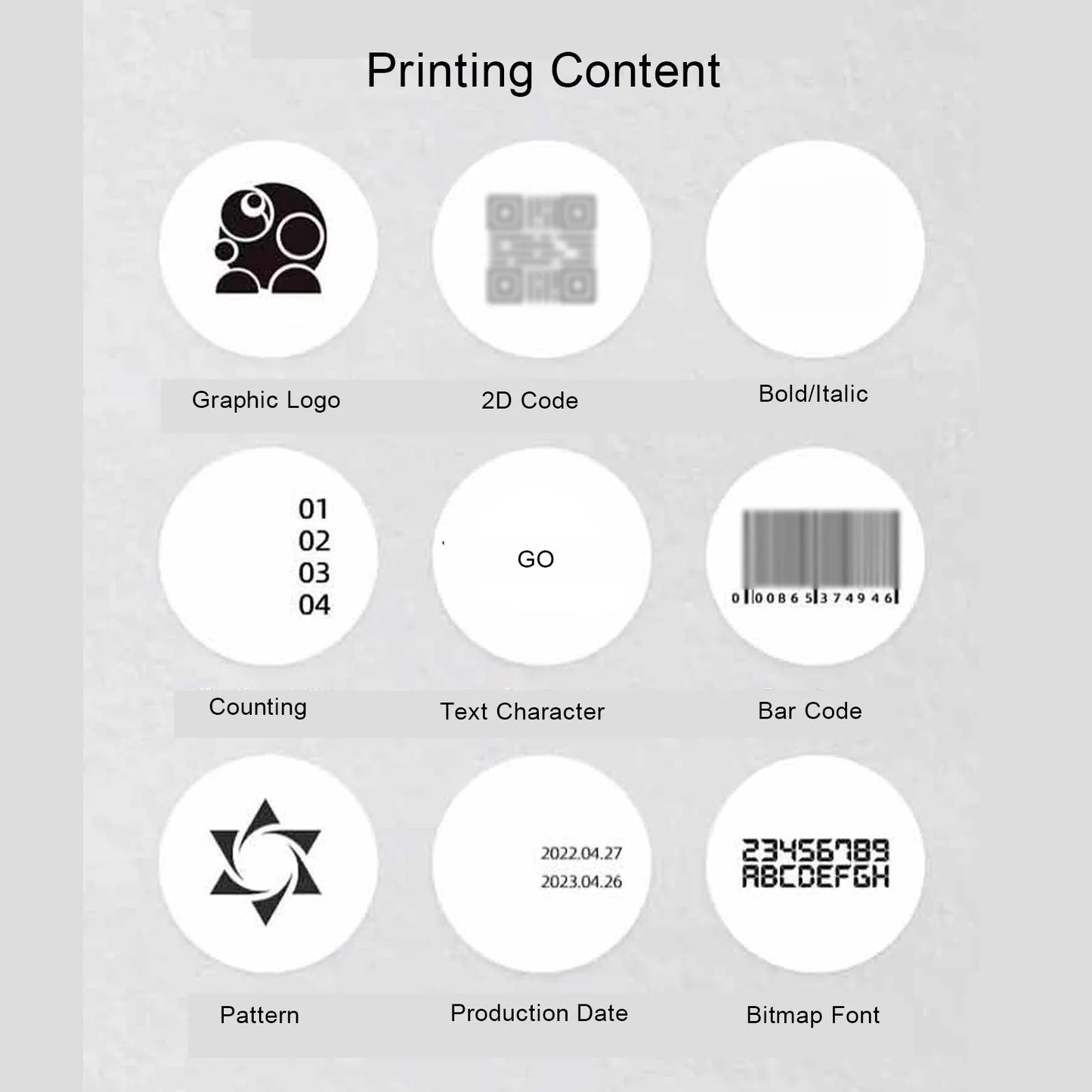 Inkjet Printer Portable Inkjet Coder Handheld Inkjet Coding Machine 2-12.7mm Adjustable 4.3in Touch Screen w/ 42ml Ink Cartridge