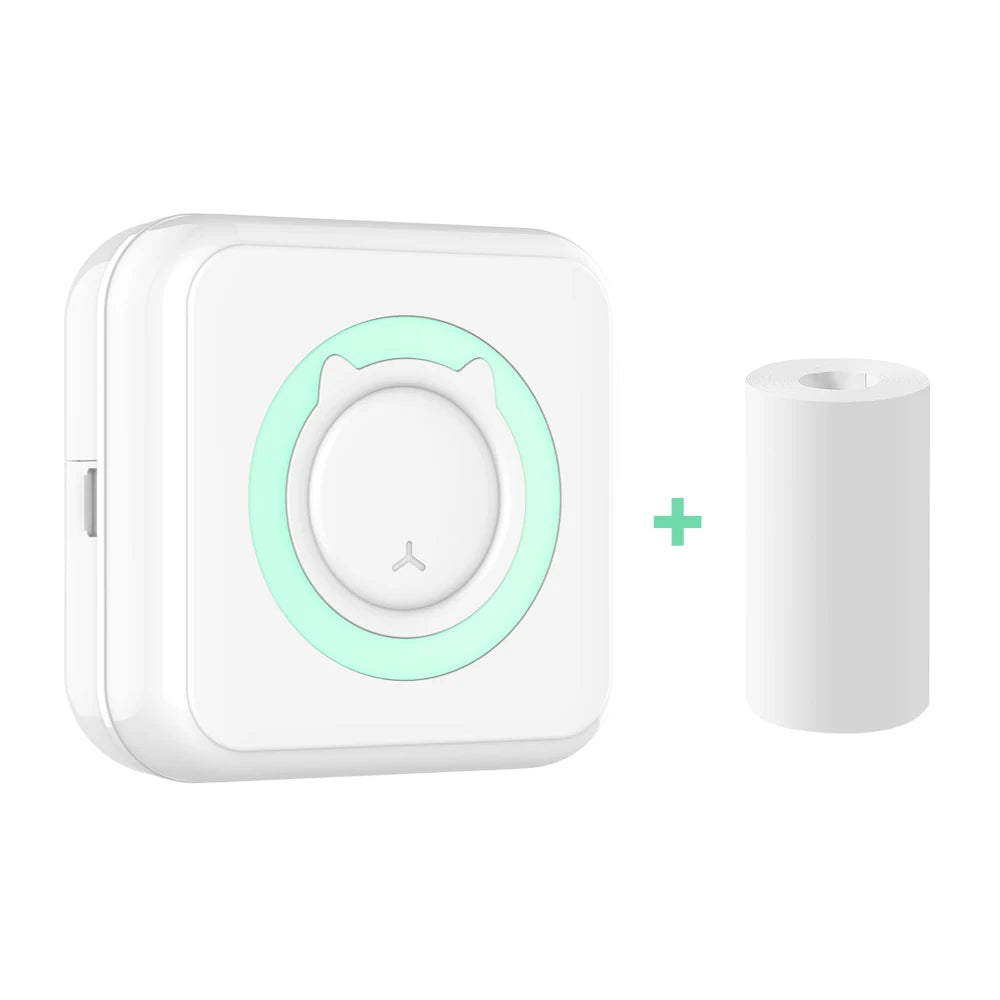 Mini Printer Portable Wireless Bluetooth Sticker Label Photo Memo Thermal Print Study Learn Printer Children Boys Girls Gifts