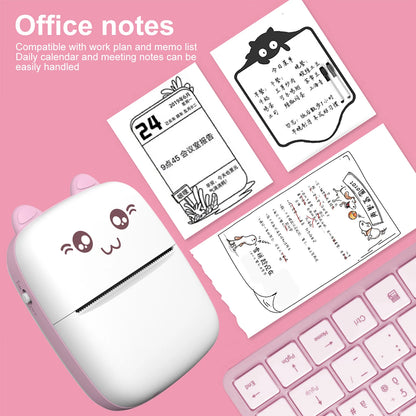 Mini Printer Portable Wireless Bluetooth Sticker Label Photo Memo Thermal Print Study Learn Printer Children Boys Girls Gifts
