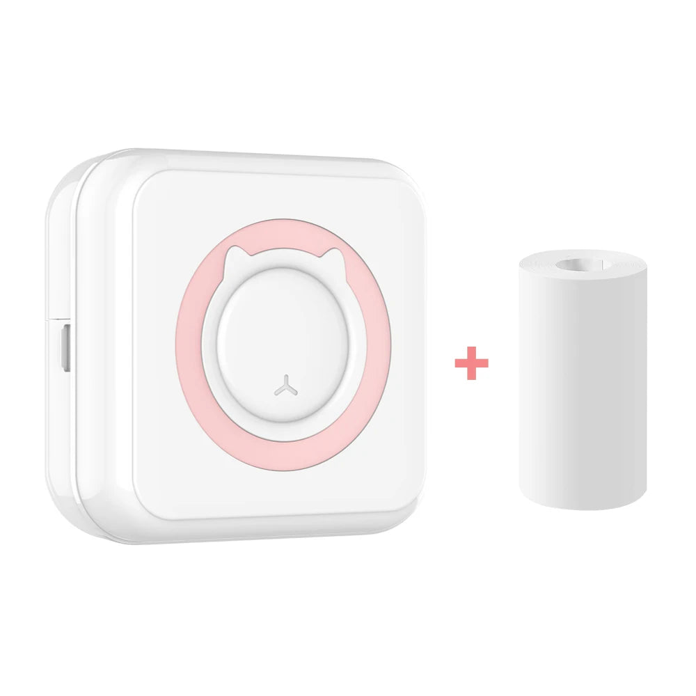 Mini Printer Portable Wireless Bluetooth Sticker Label Photo Memo Thermal Print Study Learn Printer Children Boys Girls Gifts