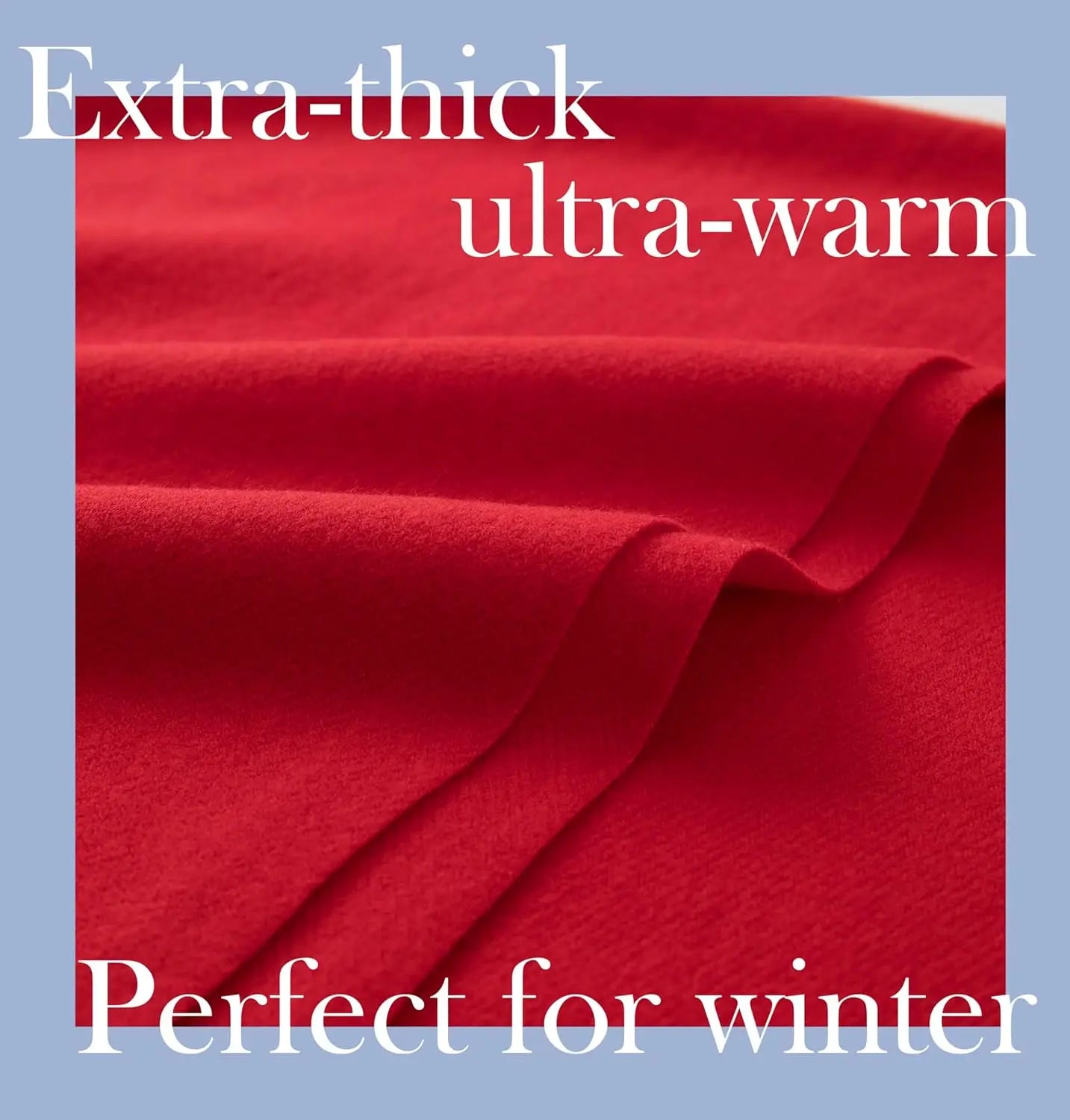 Christmas Gift Super Warm Scarf Ultra-Soft Cashmere Feel Scarf Winter Holiday Gift for Men & Women