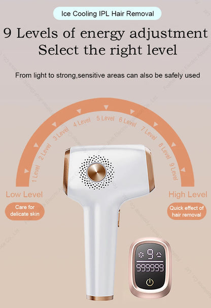 Permanent IPL Device - INNZA Mini Portable for Face and Body, Home Use, Painless with Ice Cool Technology