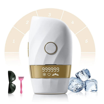 Permanent IPL Device - INNZA Mini Portable for Face and Body, Home Use, Painless with Ice Cool Technology