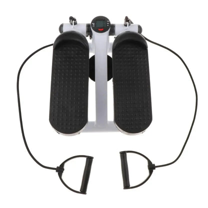Portable Climber Stepper Mini Hydraulic Rope Drawing Stair Stepper with Resistance Bands Household Aerobic Fitness Equipment