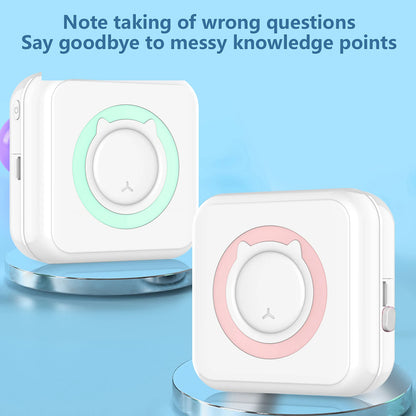 Mini Printer Portable Wireless Bluetooth Sticker Label Photo Memo Thermal Print Study Learn Printer Children Boys Girls Gifts