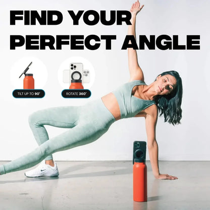 2025 24 Oz Insulated Stainless Steel Sports Bottle Insulated Mug with Magnetic Phone Holder Outdoor Sports Water Bottle