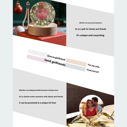 Crystal Ball Video Player, Memory Orb, Personalized Digital Memory Display, Uploadable Videos & Photos, DIY Gift for Anniversary